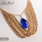 Crystal Lane DIY 22x38mm Teardrop Faceted Crystal Glass Pendants, 1pc